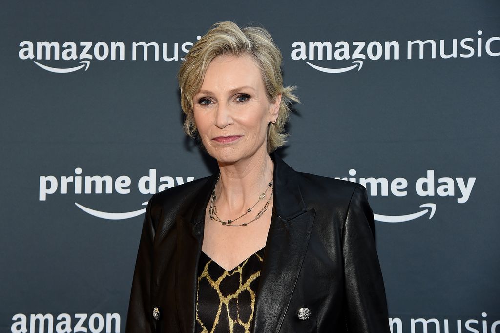 Jane Lynch on red carpet at the Amazon Prime Day Concert in 2019