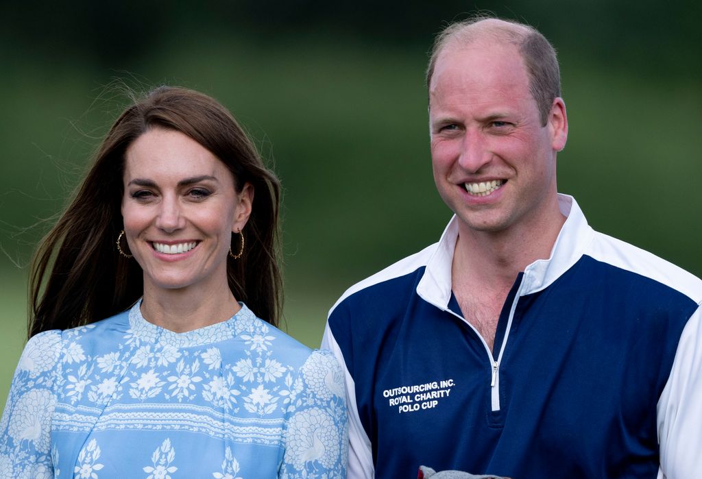William and Kate at charity polo match, 2023