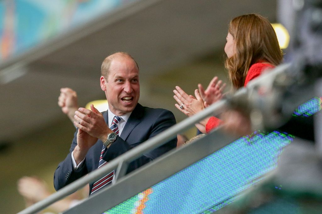 Prince William claps and cheers for England after Harry Kane's goal 