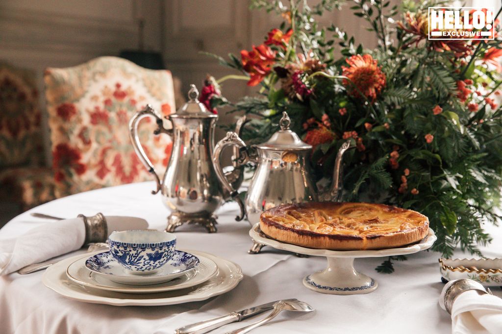 Catherine Roger's tablescape at Chateau Marcellus near Bordeaux