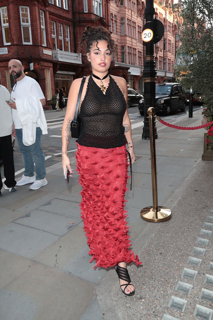 Mabel seen attending Munroe Bergdorf's Birthday Party at private Mayfair bar Apollo's Muse on August 29, 2024 in London, England. (Photo by Ricky Vigil M / Justin E Palmer/GC Images)