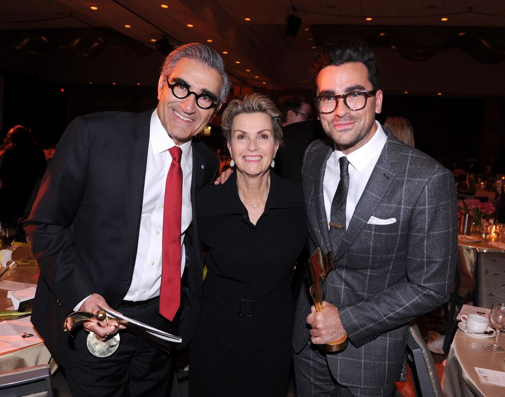 dan levy with eugene levy and deborah divine levy 