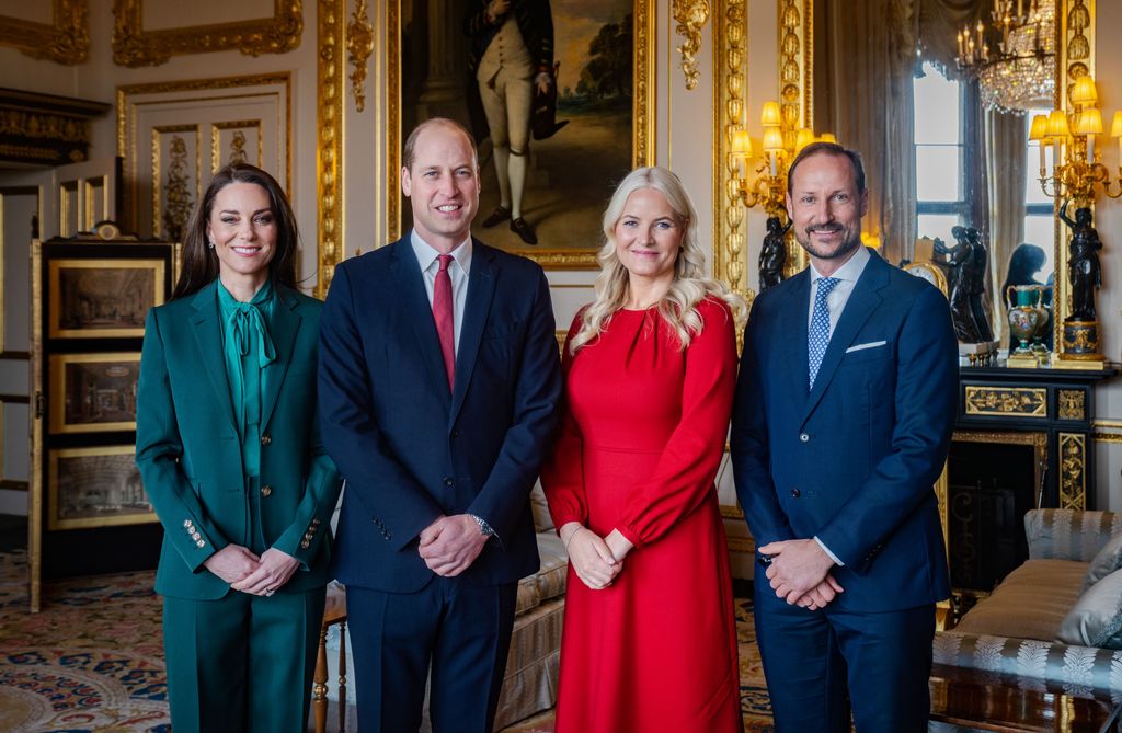 Princess Kate and Prince William with Crown Princess Mette-Marit of Norway 