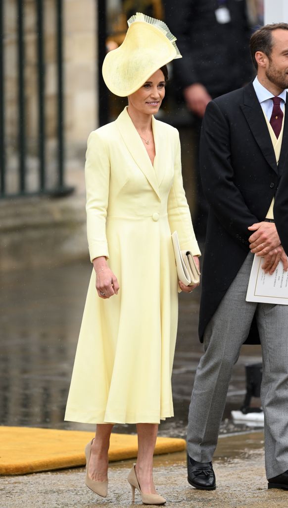 2023, Pippa Middleton departs Westminster Abbey after the Coronation of King Charles III and Queen Camilla on May 06, 2023 in London, England. The Coronation of Charles III and his wife, Camilla, as King and Queen of the United Kingdom of Great Britain and Northern Ireland, and the other Commonwealth realms takes place at Westminster Abbey today. Charles acceded to the throne on 8 September 2022, upon the death of his mother, Elizabeth II. (Photo by Karwai Tang/WireImage)