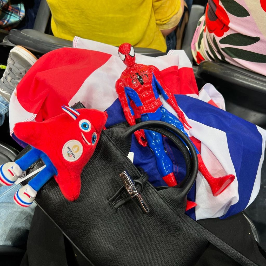 Holly carried a SpiderMan good luck charm for the British swimmer