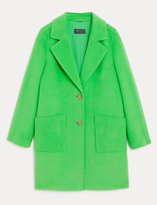 marks and spencer green coat