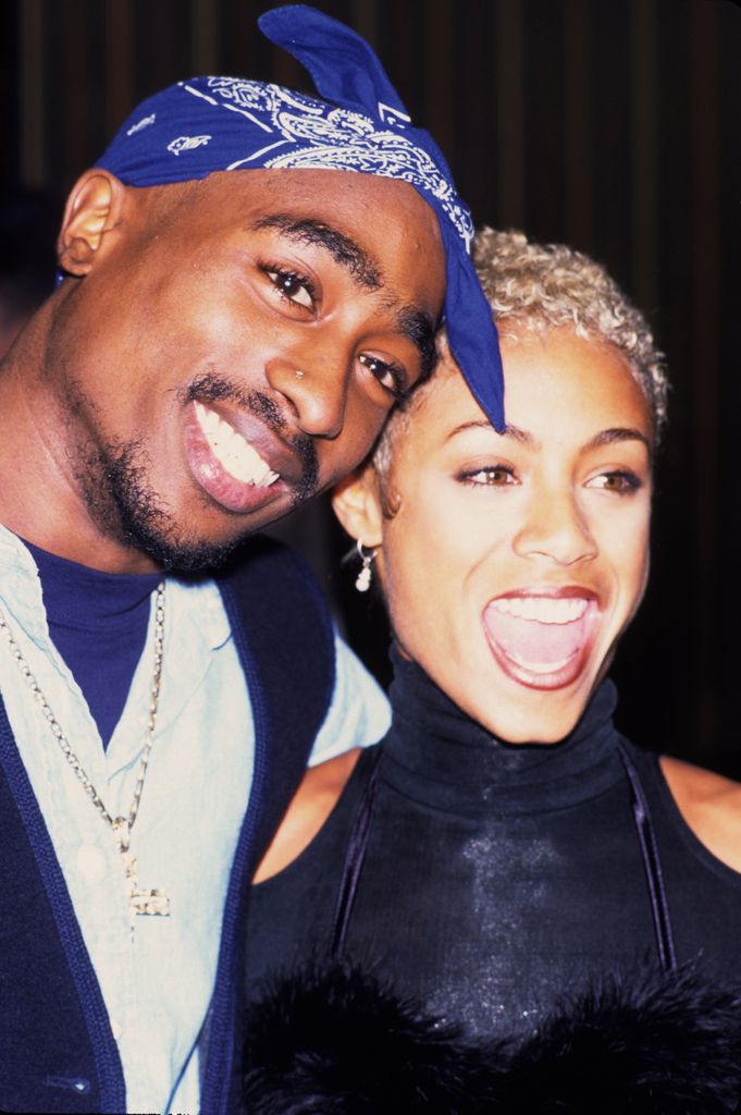 Tupac Shakur (also known as 2Pac)) and actress Jada Pinkett Smith in 1996