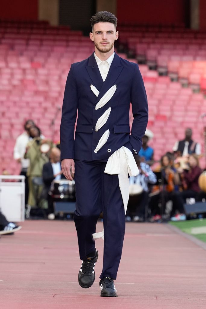 declan rice on the runway for SS25