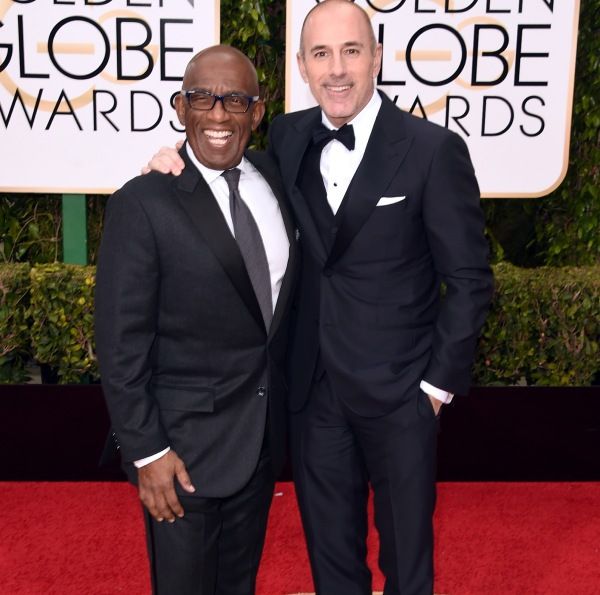 Al Roker and Matt Lauer smile in photo from red carpet event 