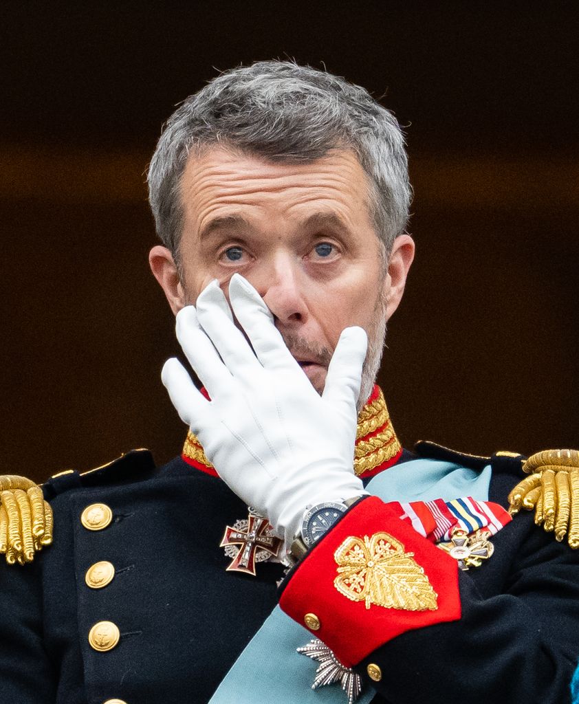 The Danish King getting tearful in his military uniform