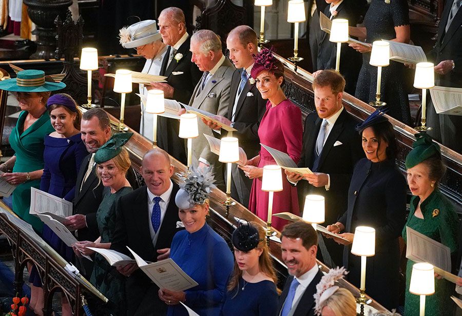 royal family react princess eugenie dress