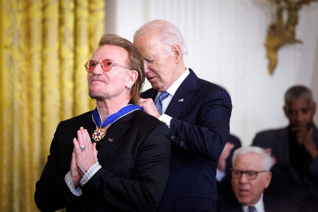 Bono is awarded the Presidential Medal of Freedom by U.S. President Joe Biden 