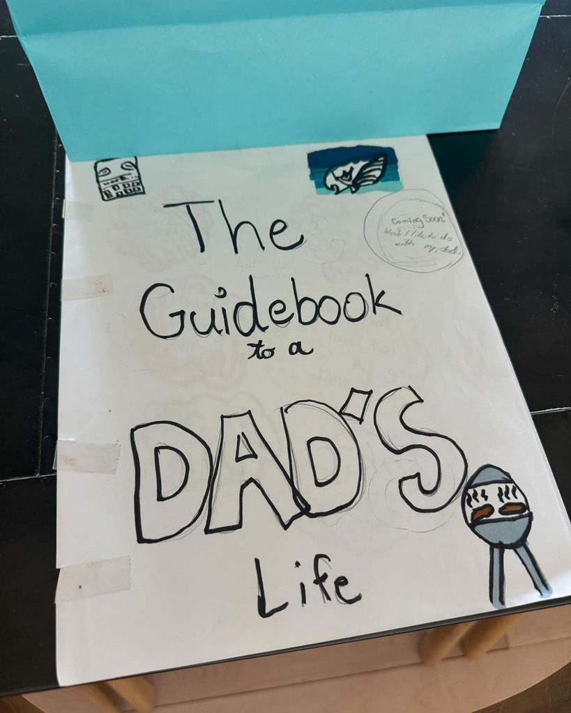 Savannah's children made their dad a sweet handbook on Father's Day