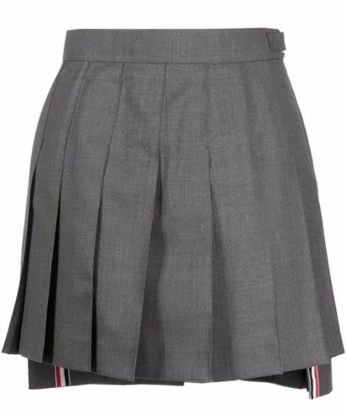 Thom Browne grey pleated skirt
