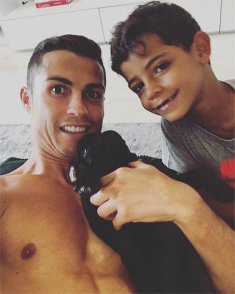 Cristiano Ronaldo with his son Cristiano Ronaldo Jr