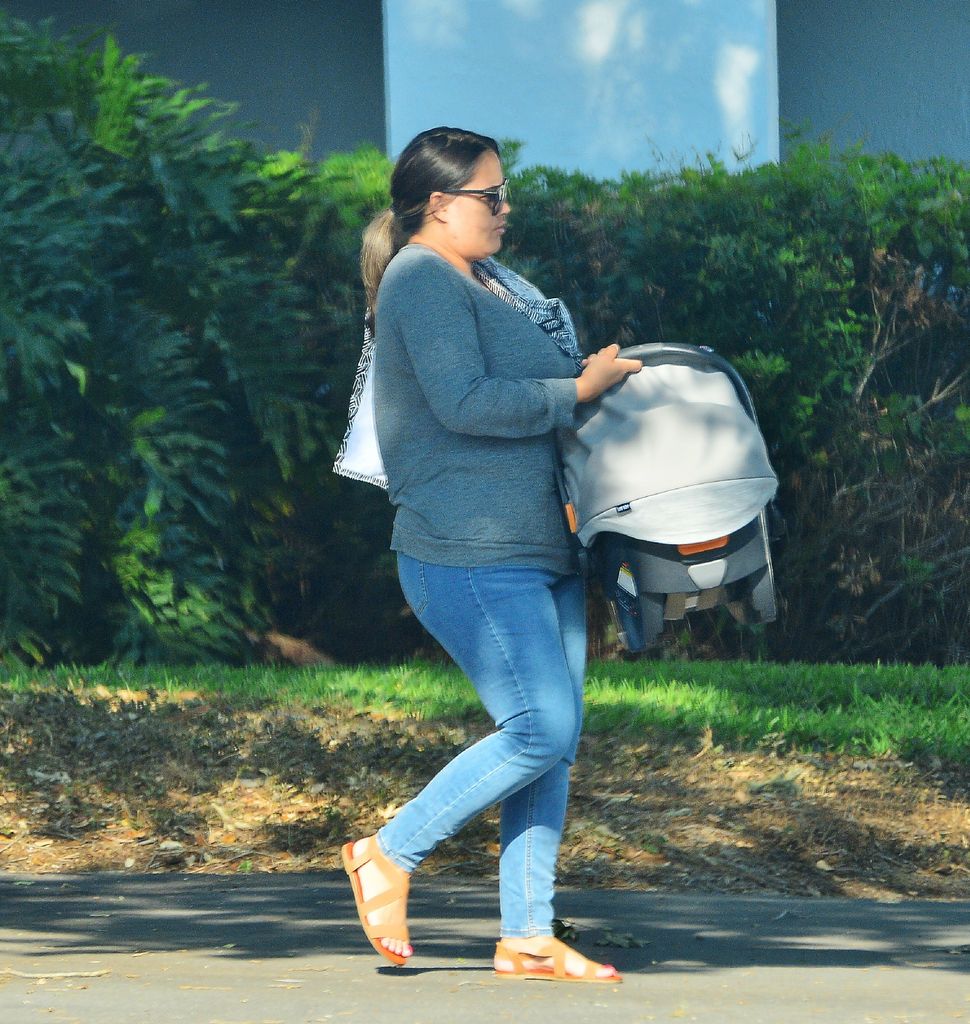 OJ Simpson's daughter Sydney Simpson is seen running errands on April 20, 2024 in Miami, Florida.