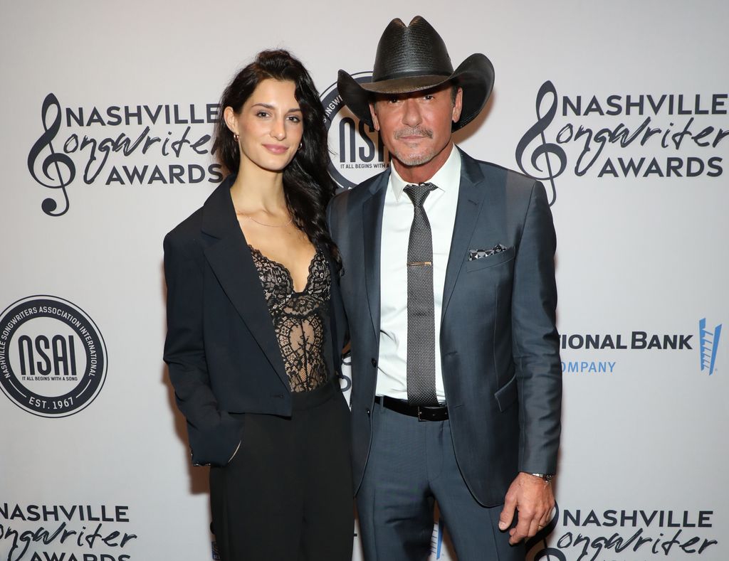 Audrey McGraw and Tim McGraw attend the NSAI 2023 Nashville Songwriter Awards at Ryman Auditorium on September 26, 2023 in Nashville, Tennessee. (Photo by Danielle Del Valle/Getty Images)