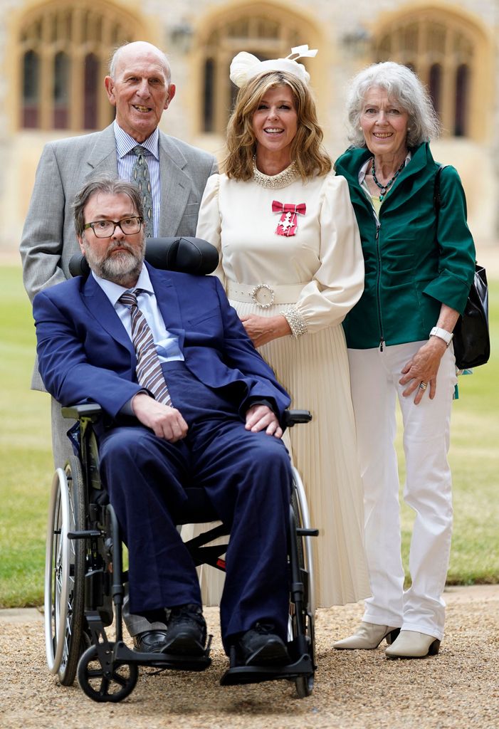 Kate posing alongside her husband Derek and her parents in Windsor