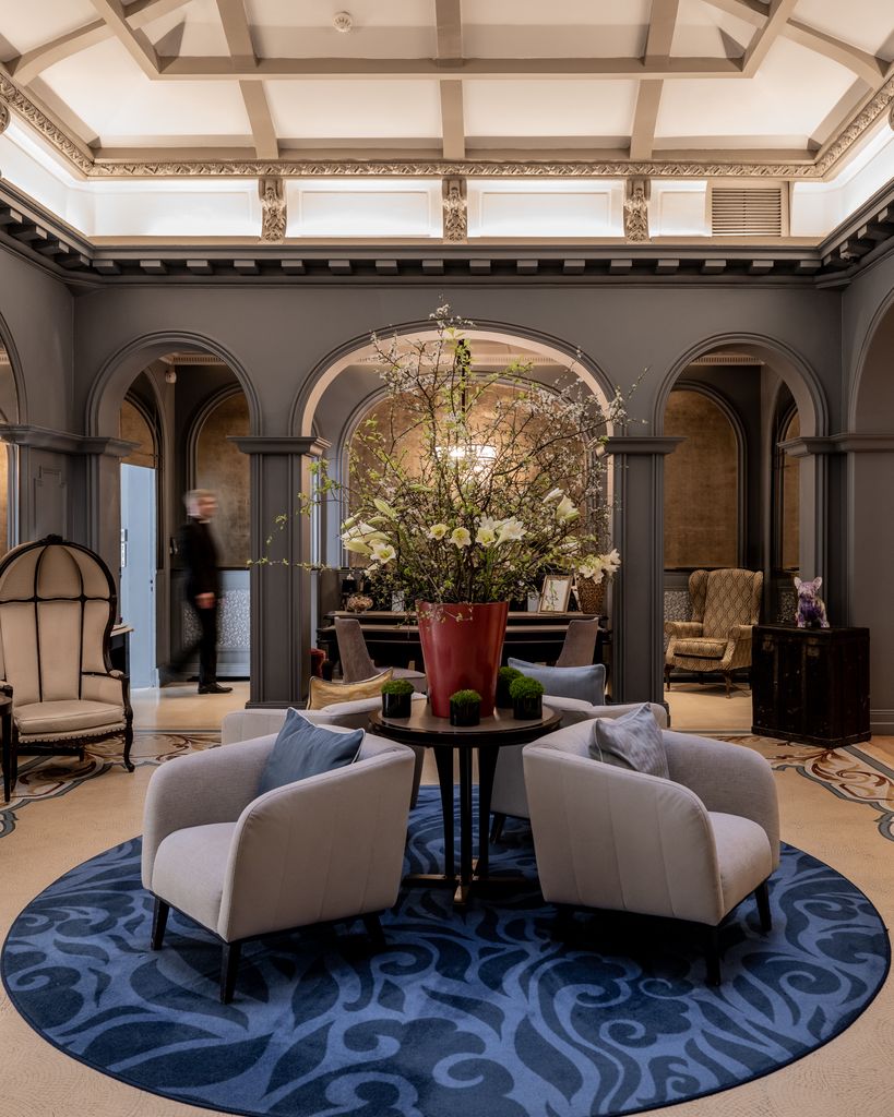 Luxury lobby and seating area at La Clef Louvre Paris