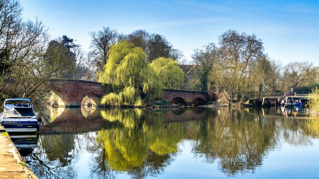 Stock image showing Sonning On Thames, Berkshire