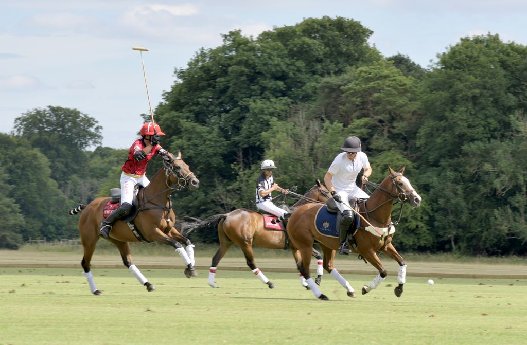 Men playing polo