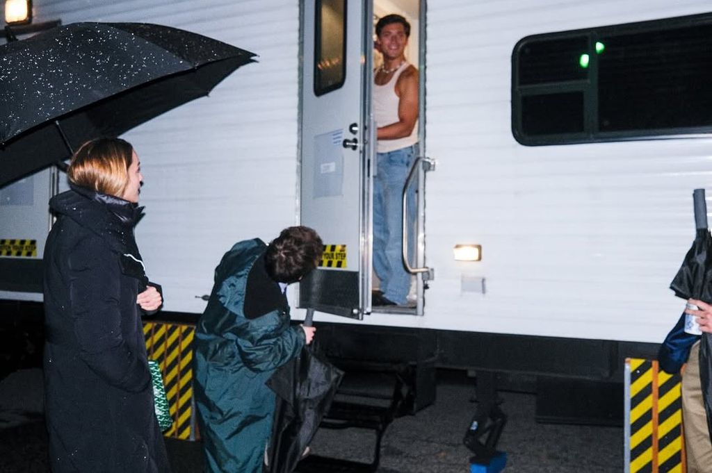 Kelly Ripa's son Joaquin shared several photos in a new update, including one of himself coming out of a film trailer 