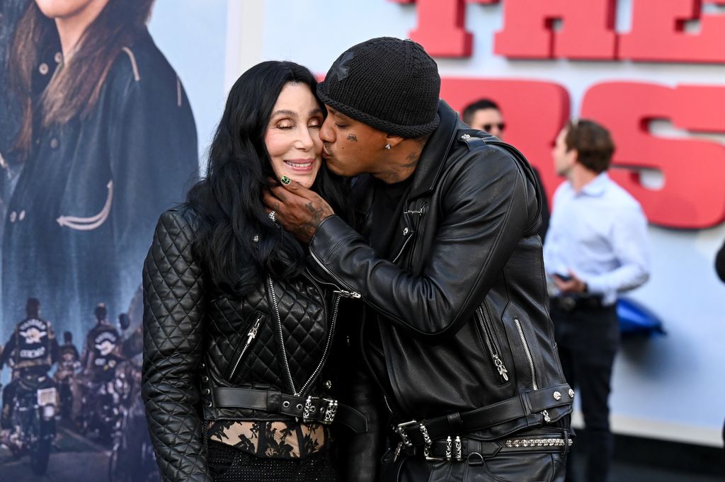 Cher and Alexander Edwards at "The Bikeriders" Los Angeles Premiere held at the TCL Chinese Theatre on June 17, 2024 in Hollywood, California (Photo by Gilbert Flores/Variety via Getty Images)