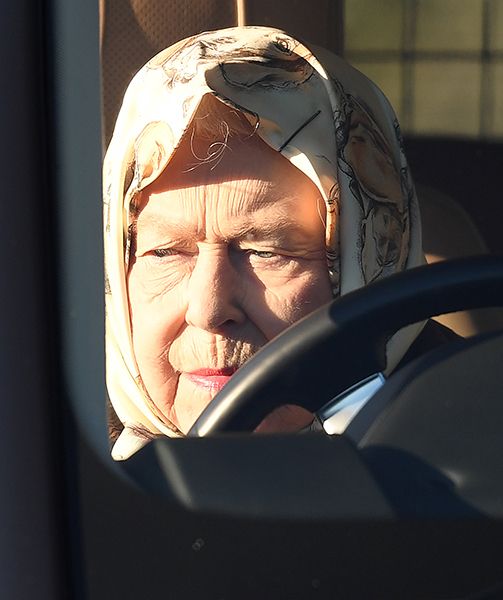 the queen driving in sandringham