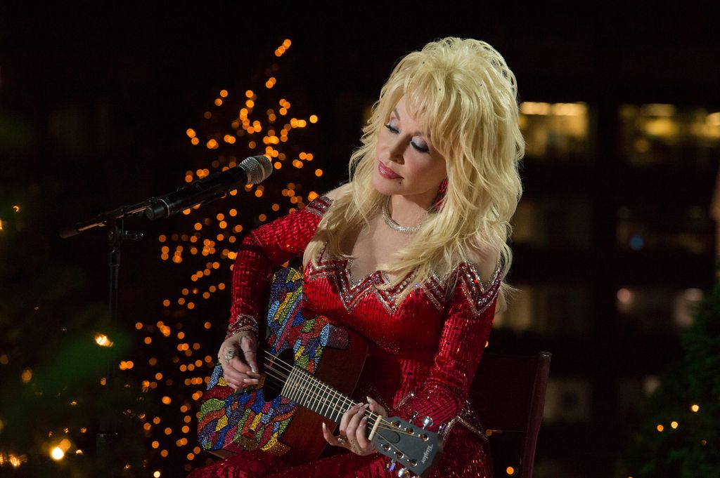 CHRISTMAS IN ROCKEFELLER CENTER 2016-- Pictured: Dolly Parton rehearses for the 2016 Christmas in Rockefeller Center -- (Photo by: Virginia Sherwood/NBCU Photo Bank/NBCUniversal via Getty Images via Getty Images)