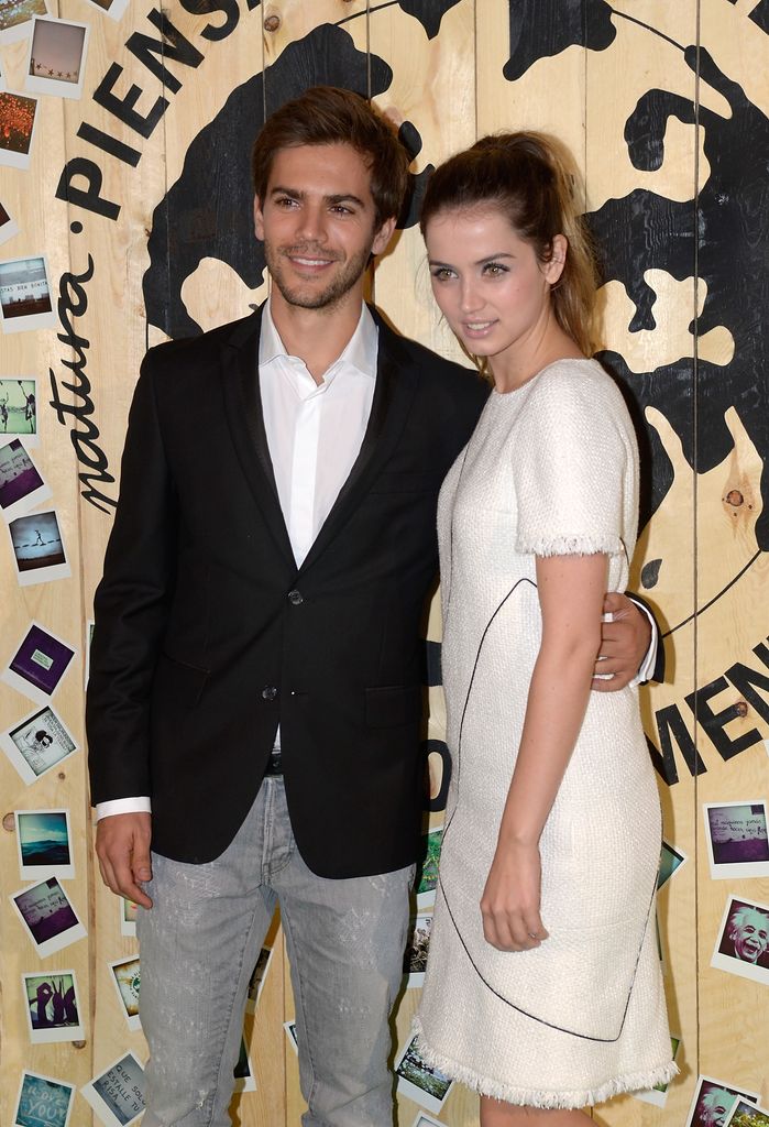 Ana de Armas and Marc Clotet attend a photocall for the new Natura Boutique store opening at the Illa Diagonal commercial center on October 30, 2012 in Barcelona, Spain