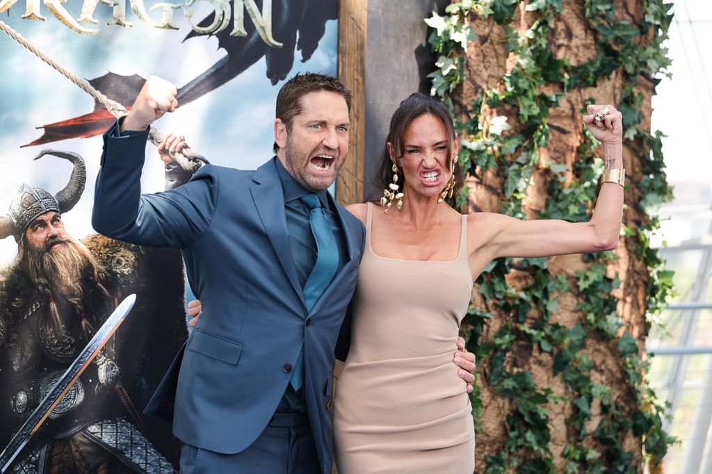 Gerard Butler and Morgan Brown attend Universal Pictures presents the Los Angeles premiere of DreamWorks "How To Train Your Dragon" 