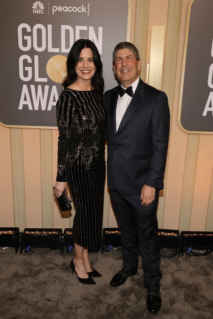 Laura Shell and CEO of NBCUniversal Jeff Shell attend the 80th Annual Golden Globe Awards at The Beverly Hilton on January 10, 2023 in Beverly Hills, California