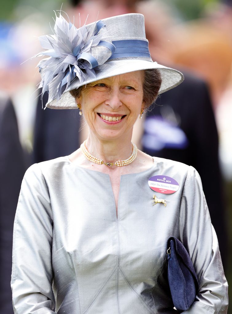 Princess Anne in silver outfit
