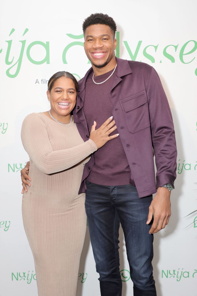 NEW YORK, NEW YORK - SEPTEMBER 20: Mariah Riddlesprigger and Giannis Antetokounmpo attend the New York premiere of WhatsApp's "Naija Odyssey" at Metrograph on September 20, 2022 in New York City. (Photo by Michael Loccisano/Getty Images)