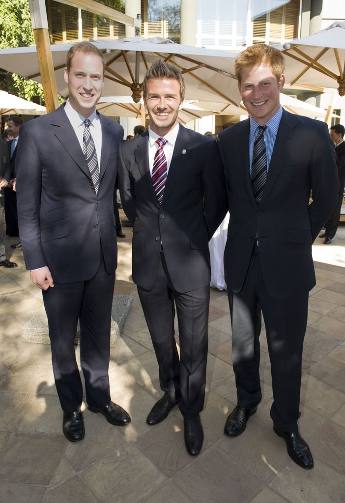 Prince William, Prince Harry and David Beckham in South Africa
