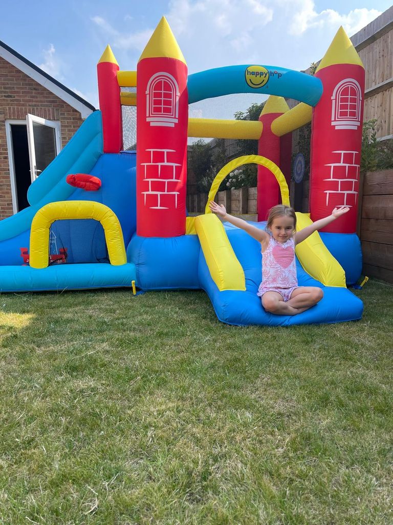 Ella Jordan and her fun bouncy castle