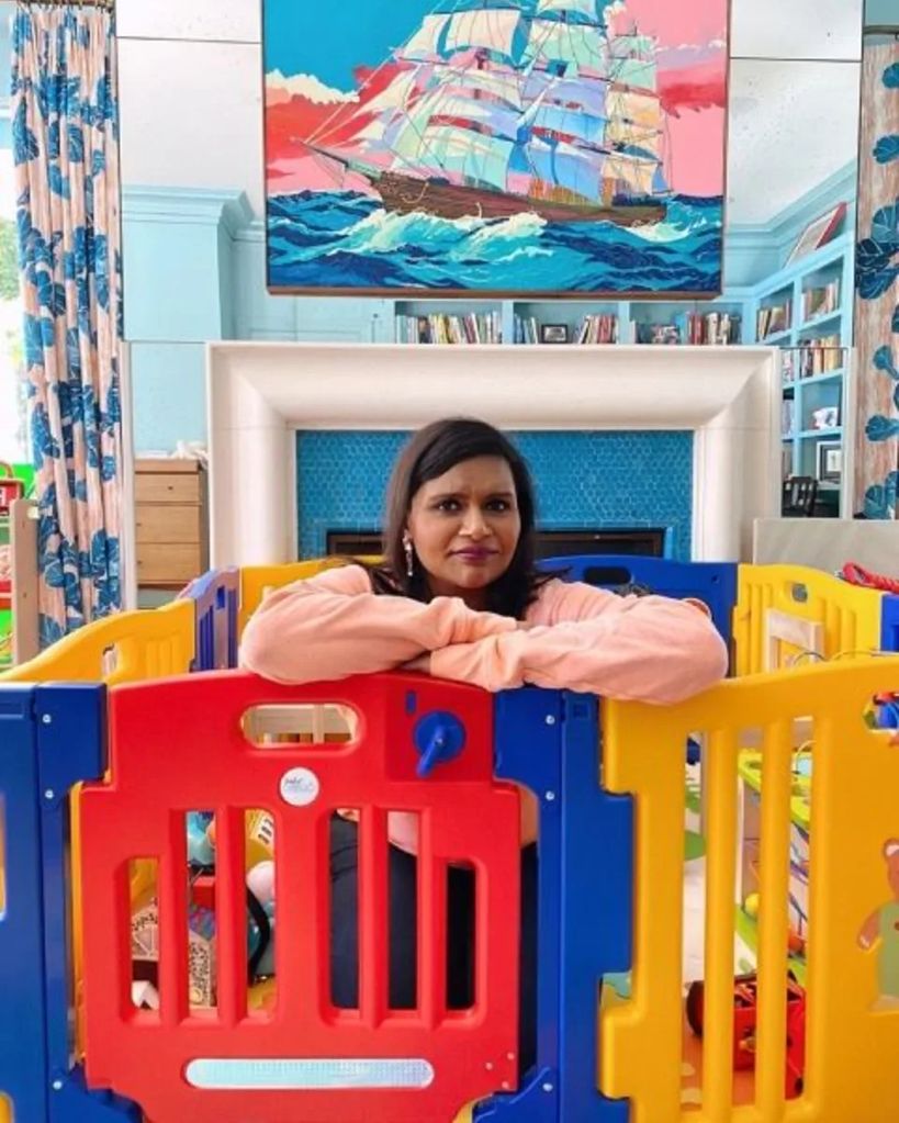 Mindy at home inside her kid's playpen