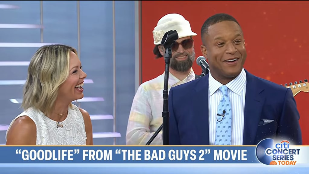 Craig Melvin and Dylan Dreyer in the Today Show studios 