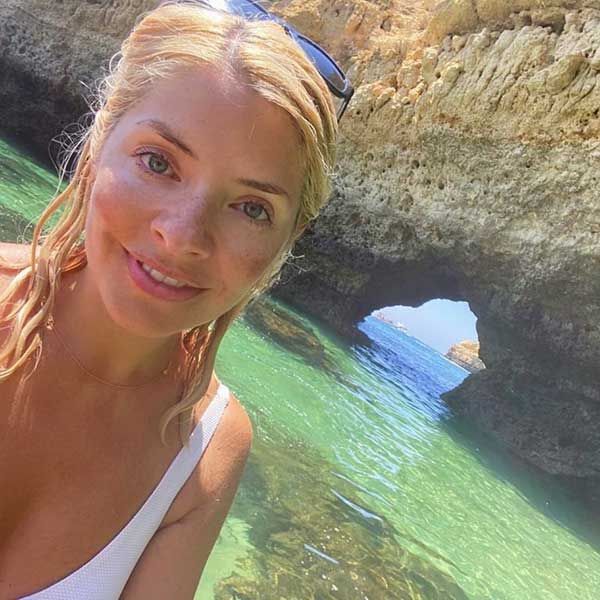 holly willoughby white swimsuit