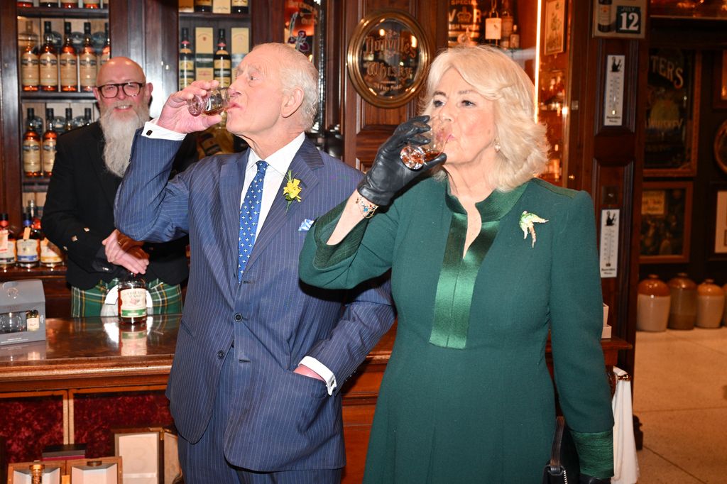 King Charles and Queen Camilla knock back whiskey shots in Ireland | HELLO!