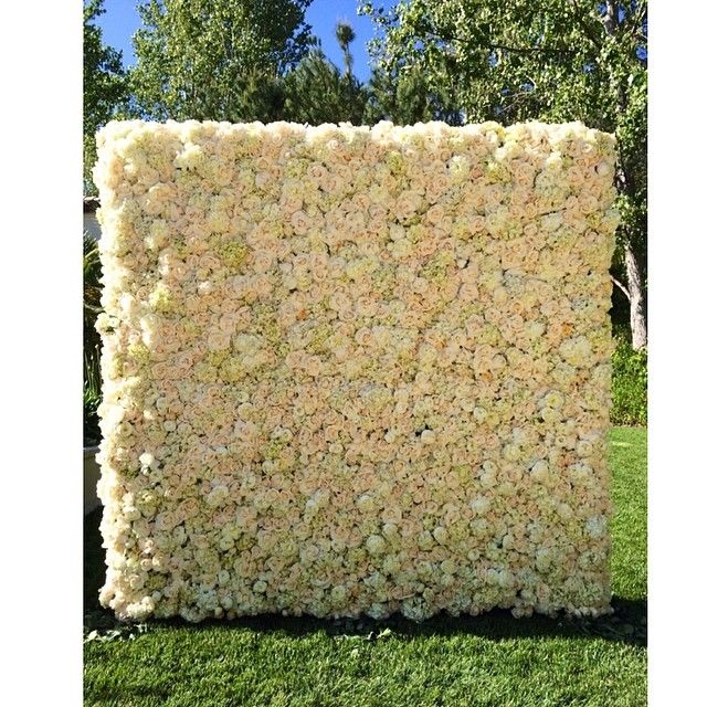 Kim Kardashian mother's day flower wall in her garden