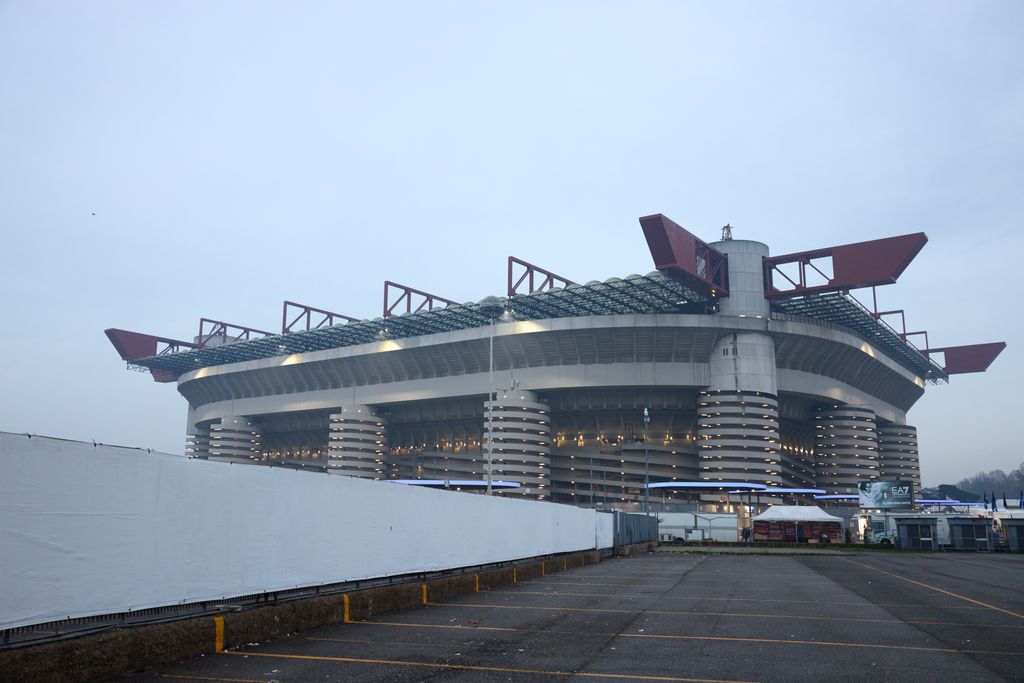 General view outside San Siro Stadium on January 23, 2026 in Milan, Italy. (Photo by Francesco Scaccianoce/Getty Images)