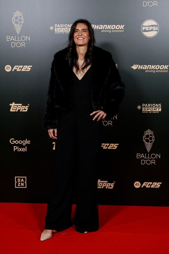 Filipa Patao of Benfica nominee for Women's Coach of the Year trophy poses for photos at the Red Carpet prior to the 68th Ballon D'Or Ceremony at Theatre Du Chatelet on October 28, 2024 in Paris, France