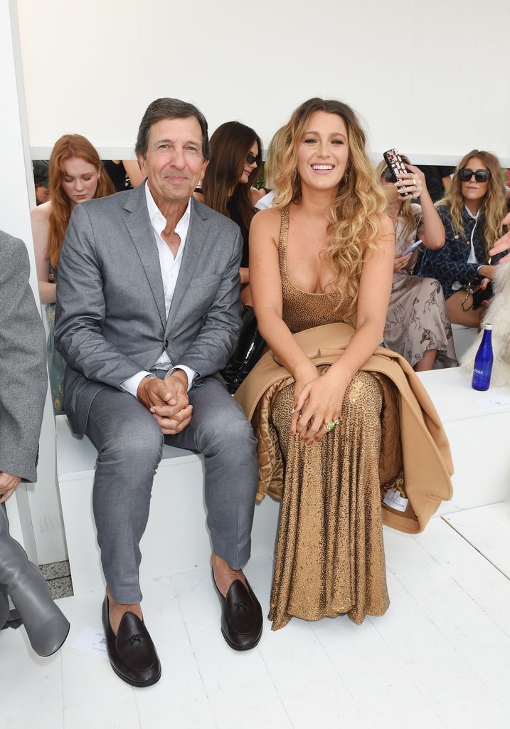 John D. Idol and Blake Lively at Michael Kors Spring 2024 Ready To Wear Runway Show at Domino Park on September 11, 2023 in Brooklyn, New York
