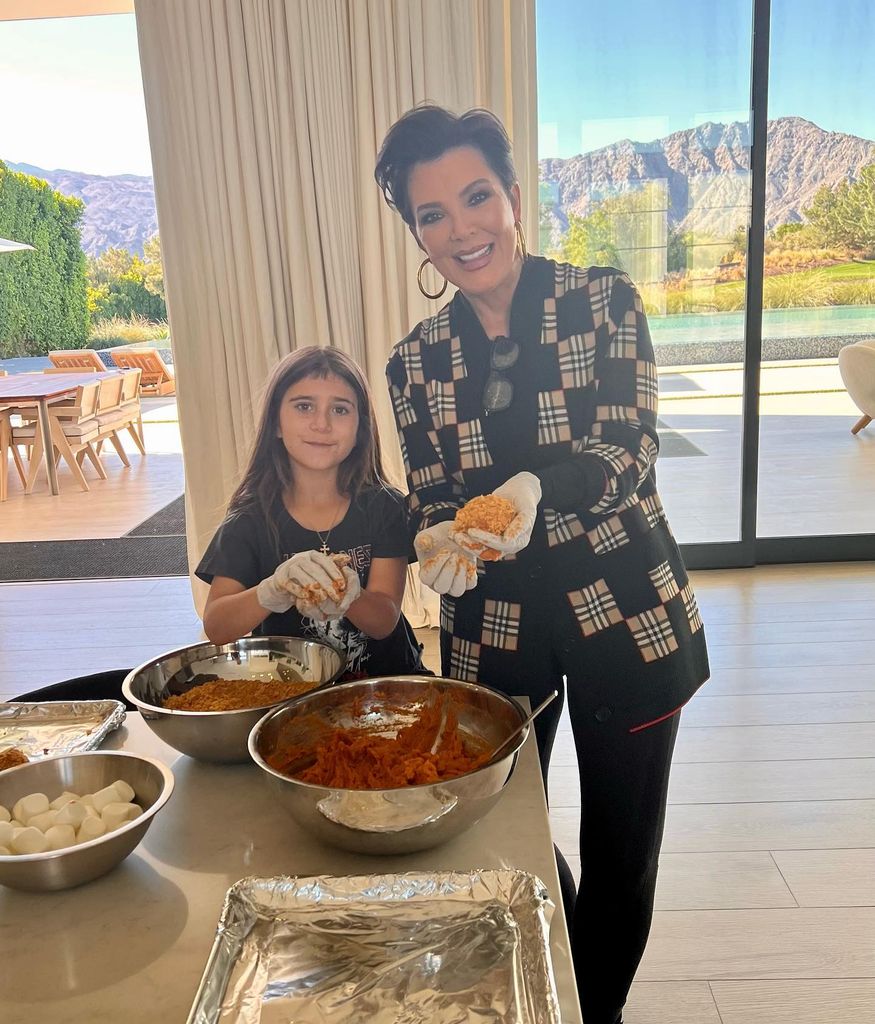 Kris Jenner cooking with Penelope