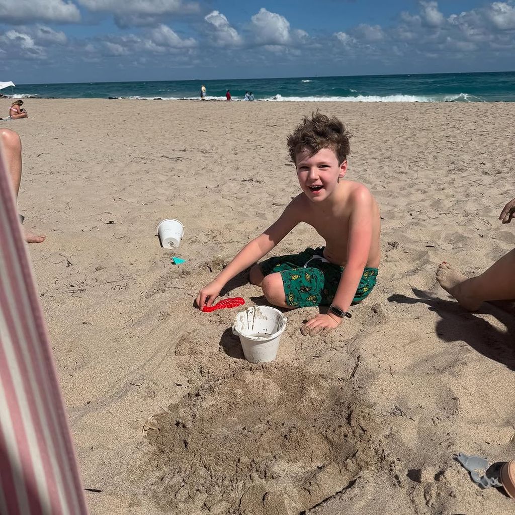 Charley built a sand castle