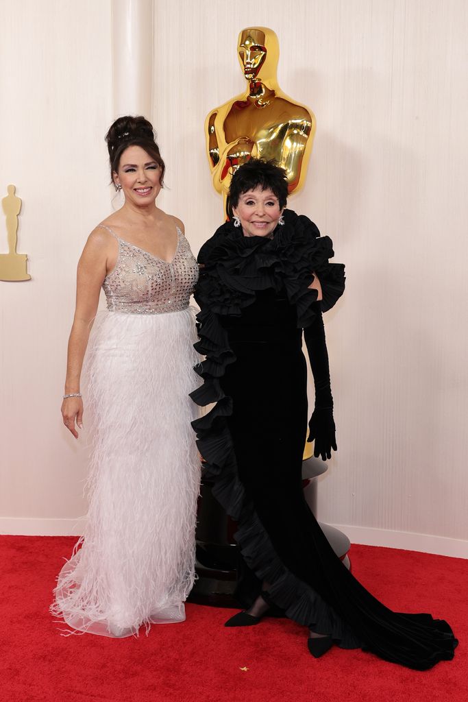 Fernanda Luisa Gordo and Rita Moreno attend the 96th Annual Academy Awards on March 10, 2024 in Hollywood, California. (Photo by Aliah Anderson/Getty Images)