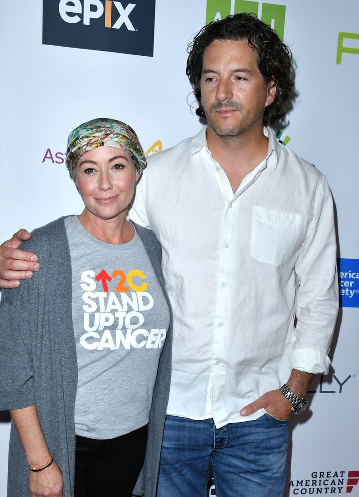 Shannen Doherty, Kurt Iswarienko arrives at the Hollywood Unites For The 5th Biennial Stand Up To Cancer (SU2C), A Program Of The Entertainment Industry Foundation (EIF) at Walt Disney Concert Hall on September 9, 2016 in Los Angeles, California