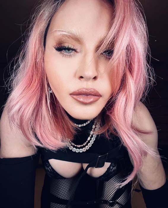 madonna pink hair