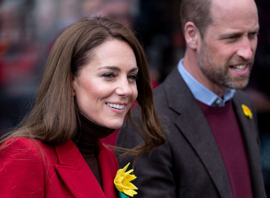 Kate Middleton, the Princess of Wales and Prince William, Prince of Wales visit Pontypridd Market on February 26, 2025 in Pontypridd, Wales. 